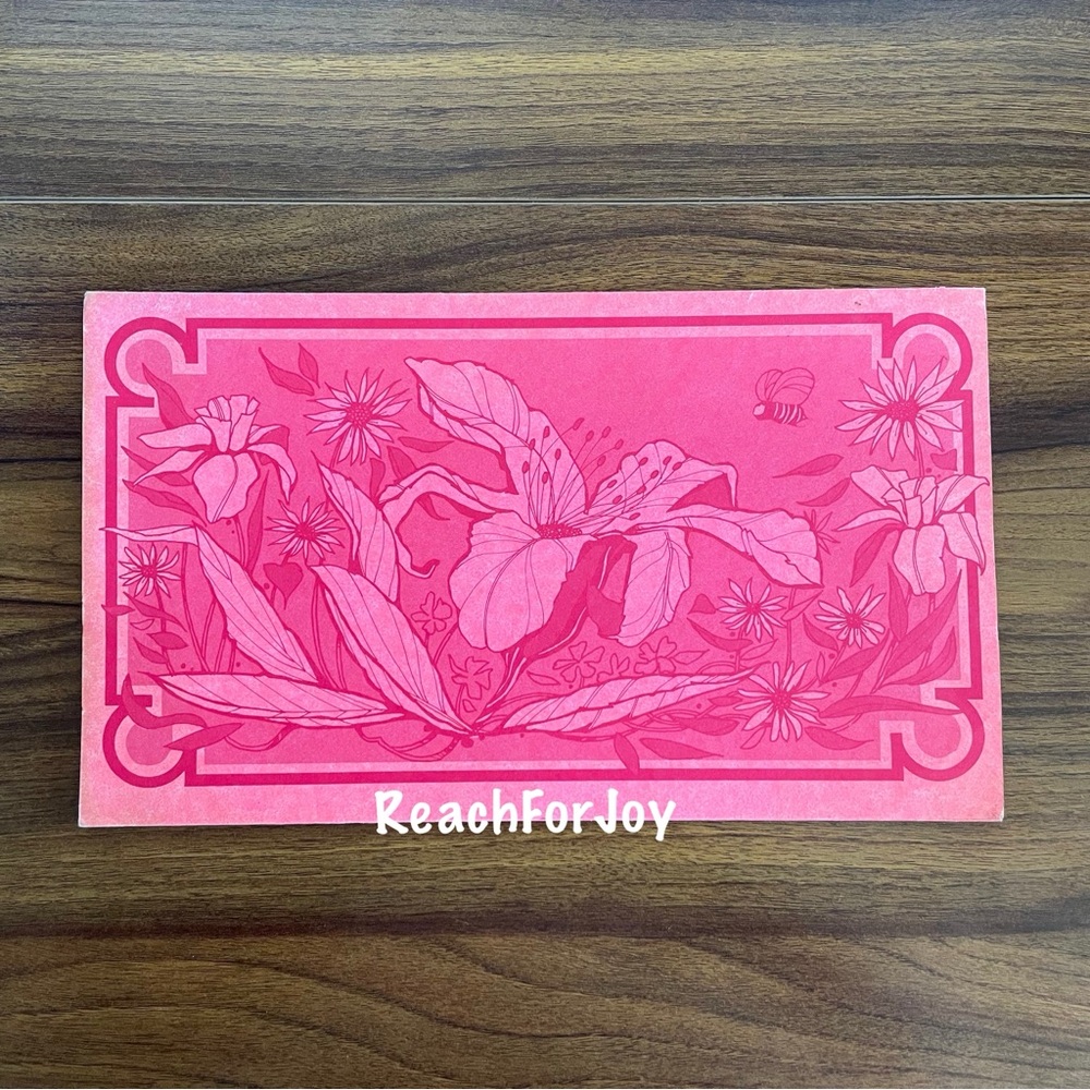 Vintage Stationary Busi Notes Red Floral Hartco Product Bees Garden Flower Paper